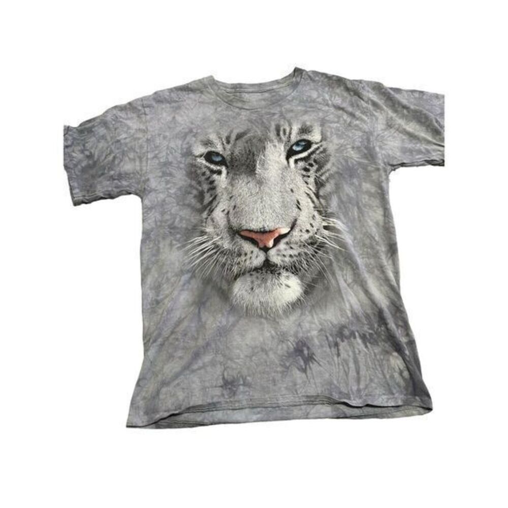 Smithsonian White Tiger Face T‎ Shirt Size Large